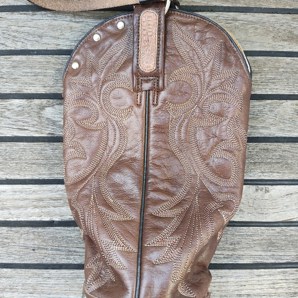 Roper leather wine tote - Picture 2 of 5